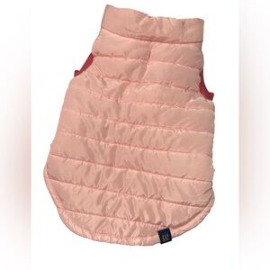 Gap Original Pink & Mauve Logo Puffer Dog Jacket Coat Large 20-40#